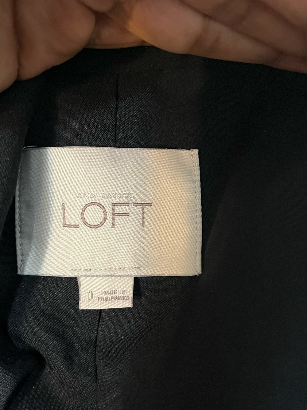 Ann Taylor LOFT Black Classic One-Button Blazer Jacket Size 0 - Picture 11 of 17